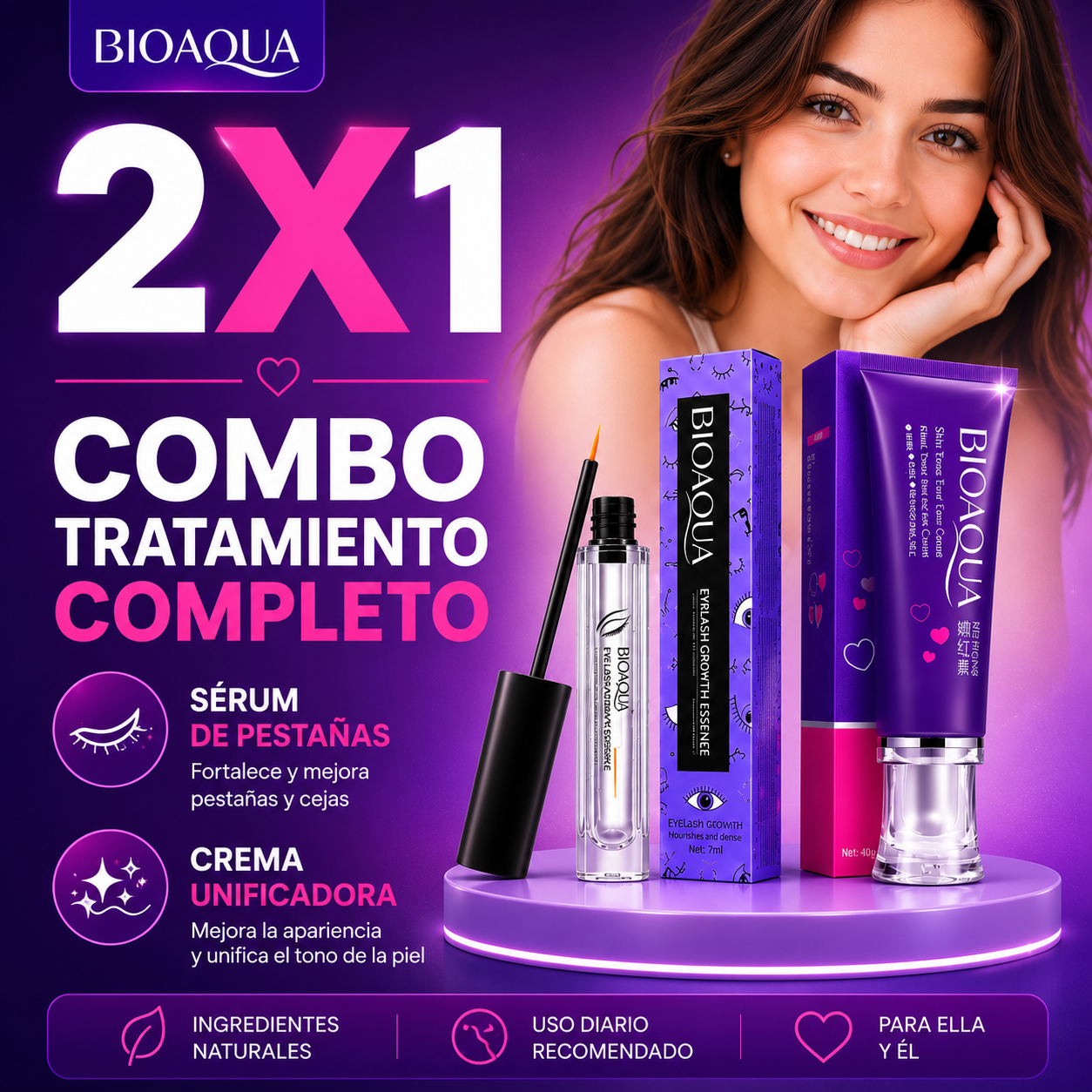 Pestañas y piel mas radiante combo 2X1